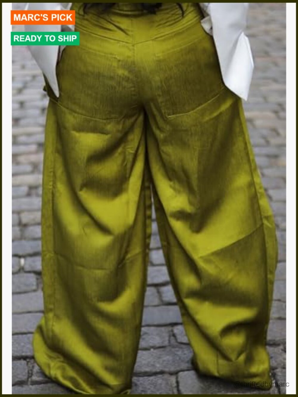 High Waisted Wide Leg Cargo Pants with Pockets - Picture 2 of 7